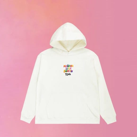 NEW OFF WHITE TOUR HOODIE FEATURING "MAÑANA SERÁ BONITO TOUR" GRAPHIC ON FRONT - Picture 1 of 2